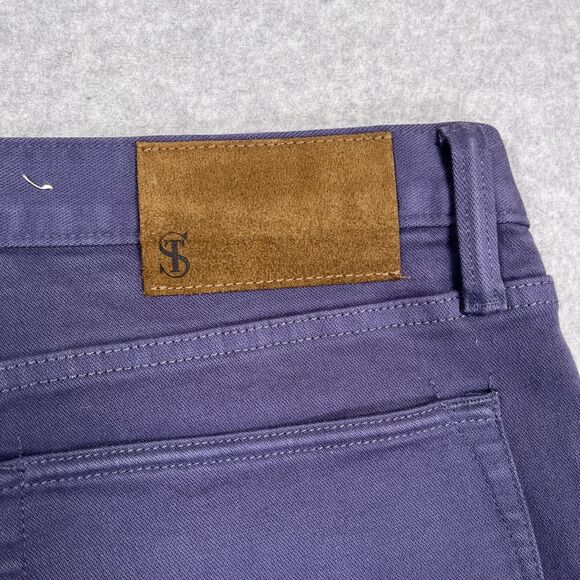 Todd Snyder Jeans Mens 40x32 (41x32) Purple Stretch 5 Pocket Pant Denim Straight - Picture 16 of 16